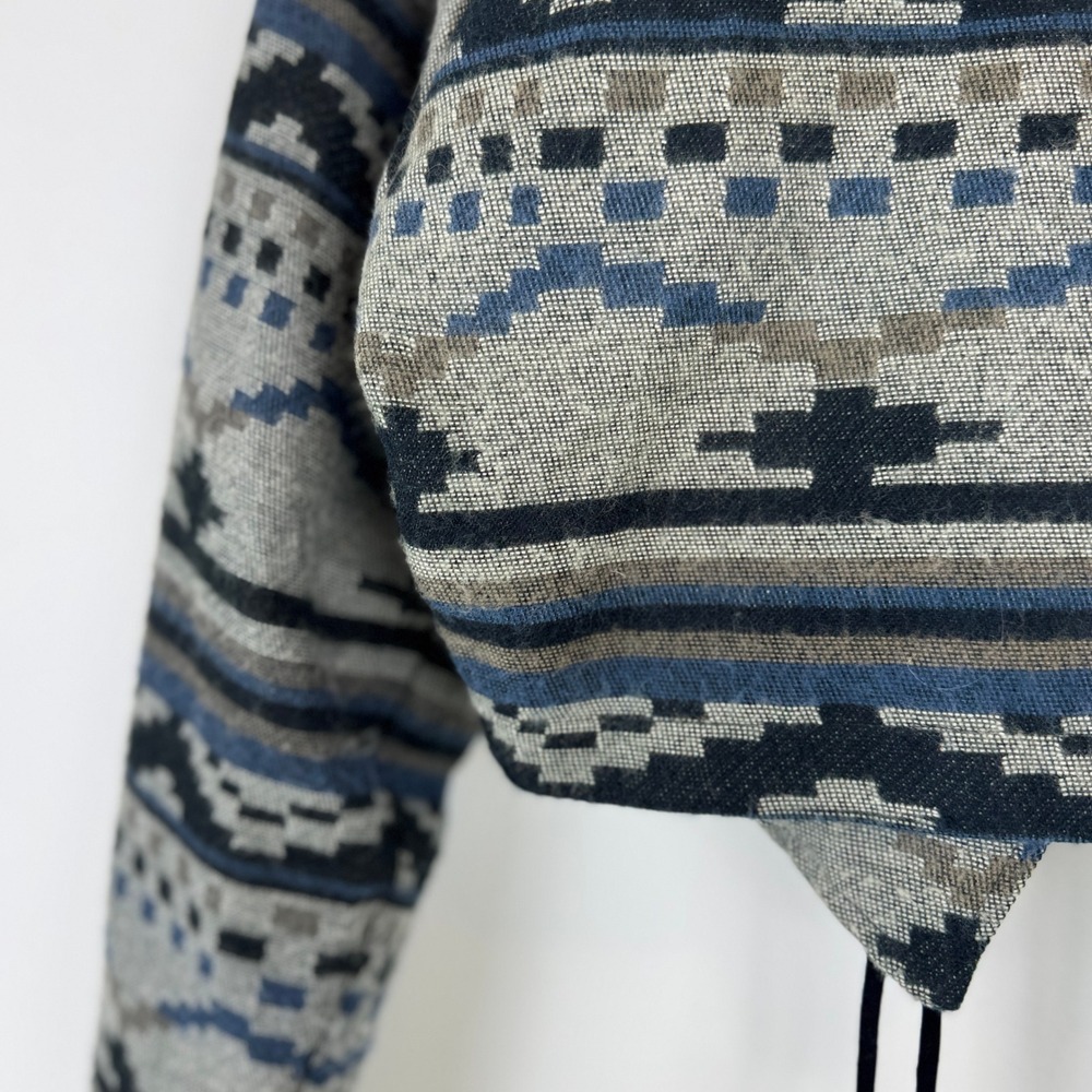 VTG! BANJO DALLAS TEXAS Southwestern Aztec Navajo Style Cropped Jacket Womens L - Picture 9 of 13